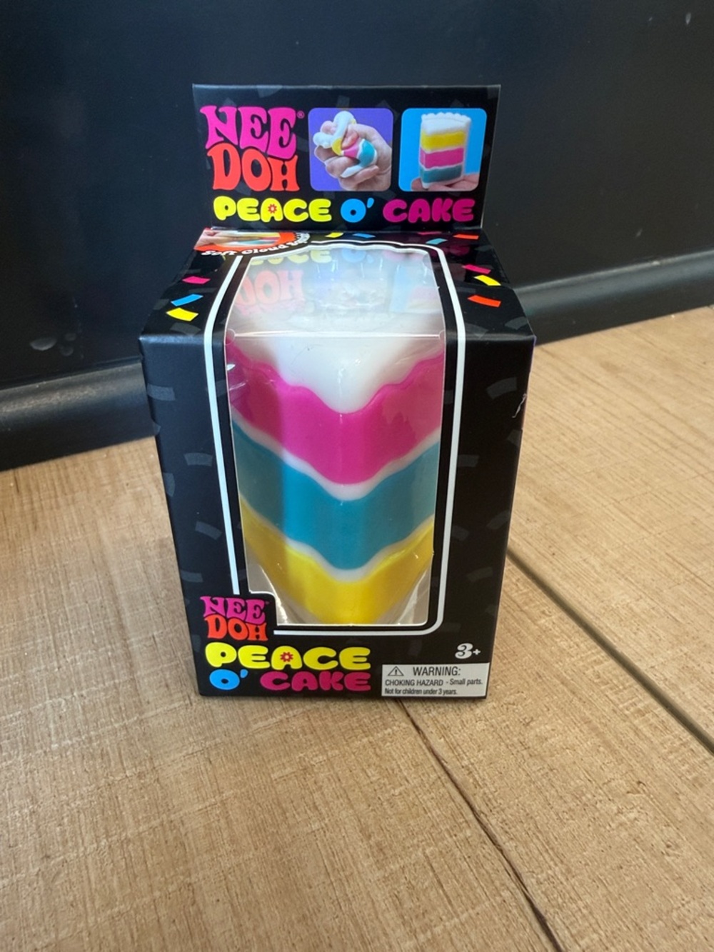 NeeDoh Brand New Peace O' Cake Kids Toy - Pink, Blue, Yellow, White